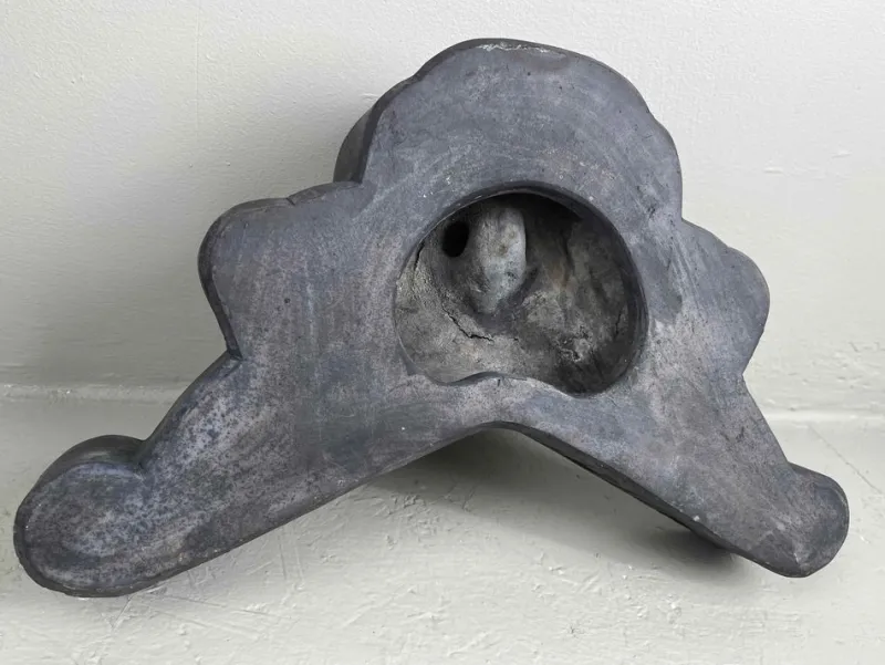 New Pamono Antique Japanese Kawara Onikawara Rooftop Ornament