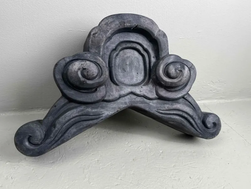 New Pamono Antique Japanese Kawara Onikawara Rooftop Ornament