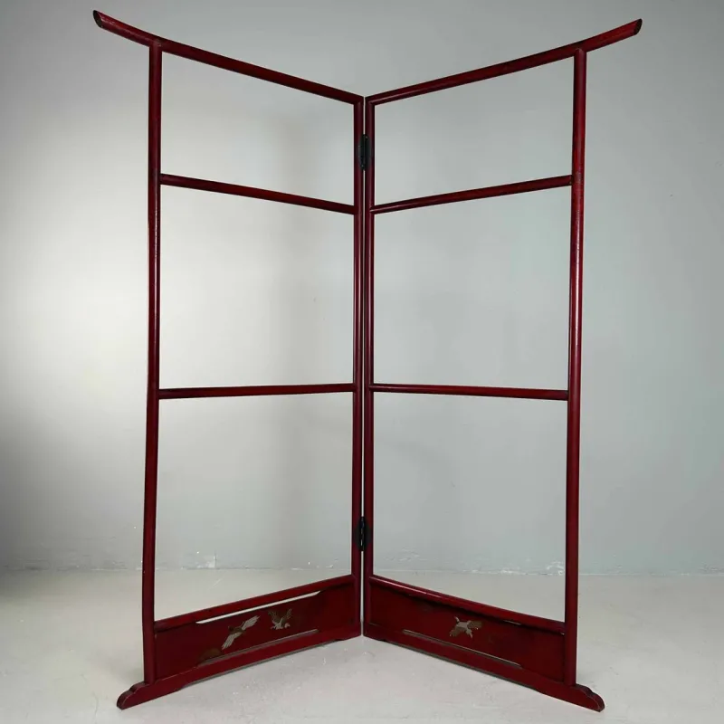 Discount Pamono Antique Japanese Lacquered Crane Kimono Hanger Stand