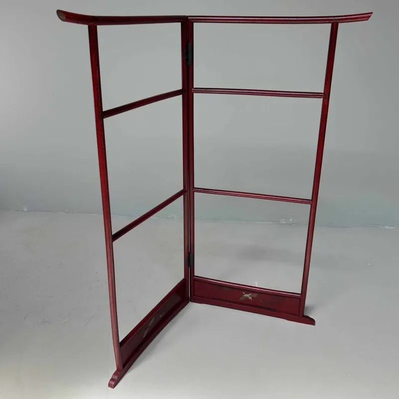 Discount Pamono Antique Japanese Lacquered Crane Kimono Hanger Stand