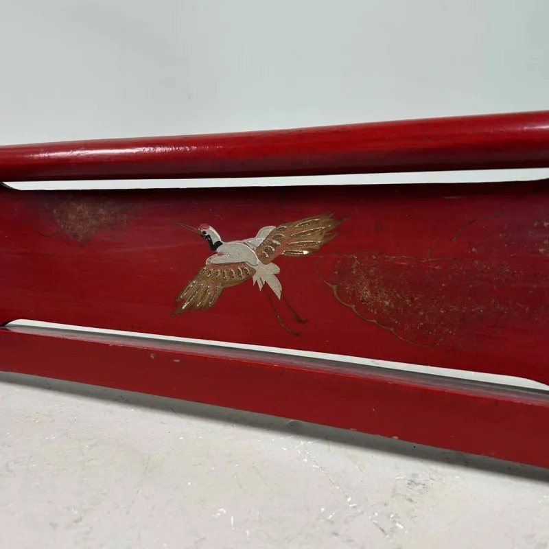 Discount Pamono Antique Japanese Lacquered Crane Kimono Hanger Stand