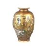 New Pamono Antique Japanese Satsuma Ware Vase, 1890s