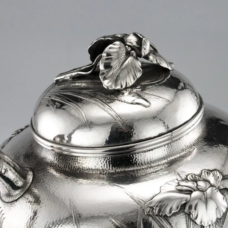 Pamono Antique Japanese Solid Silver Tea and Coffee Set by Samurai Shokai, 1900s, Set of 9> Coffee & Tea Service