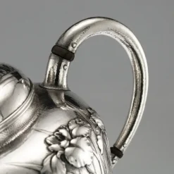 Pamono Antique Japanese Solid Silver Tea and Coffee Set by Samurai Shokai, 1900s, Set of 9><noscript><img width=