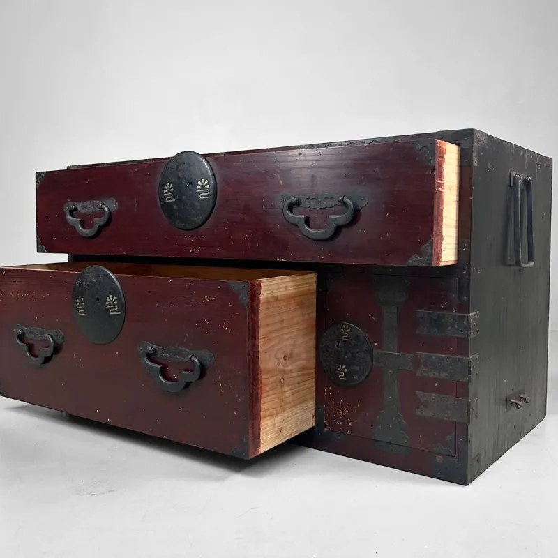 Hot Pamono Antique Japanese Tansu Chest of Drawers, 1900s