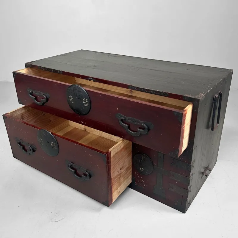 Hot Pamono Antique Japanese Tansu Chest of Drawers, 1900s