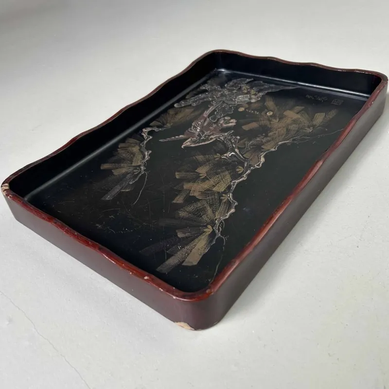Hot Pamono Antique Japanese Tray, 1890s
