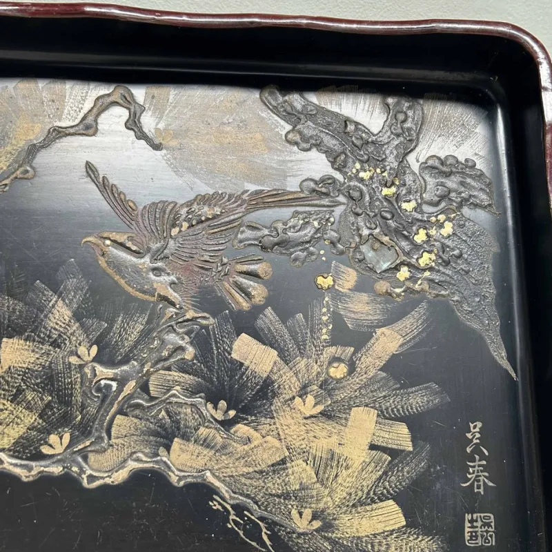Hot Pamono Antique Japanese Tray, 1890s