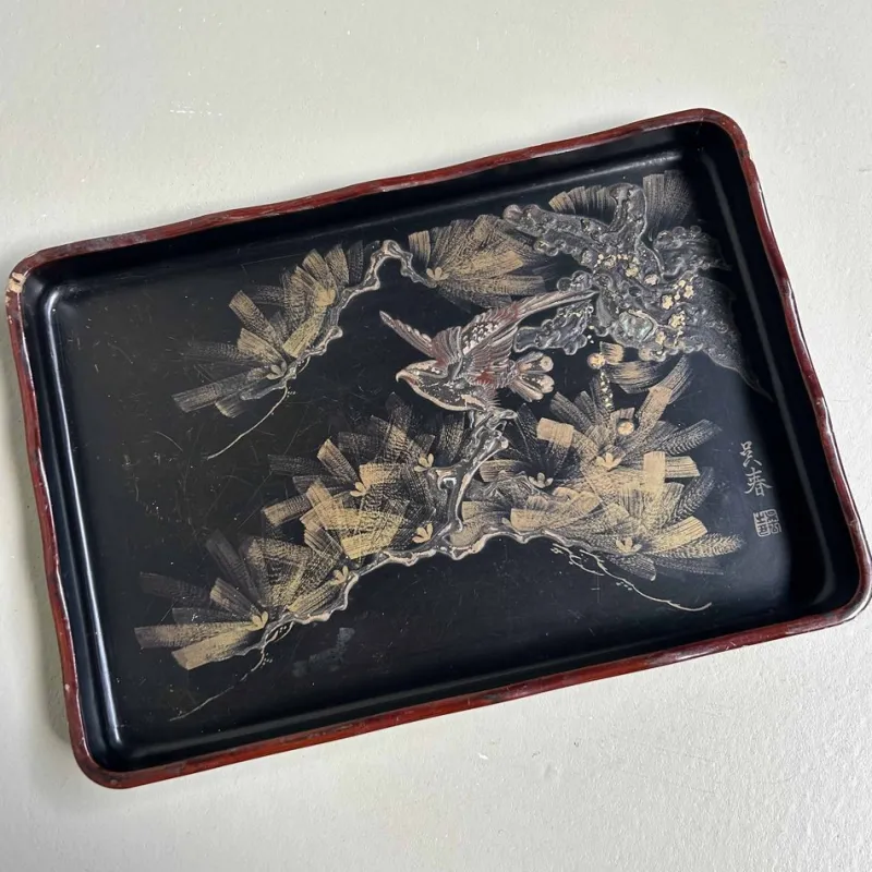 Hot Pamono Antique Japanese Tray, 1890s