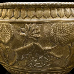 Pamono Antique Jardiniere Bowl in Brass, 1890s><noscript><img width=
