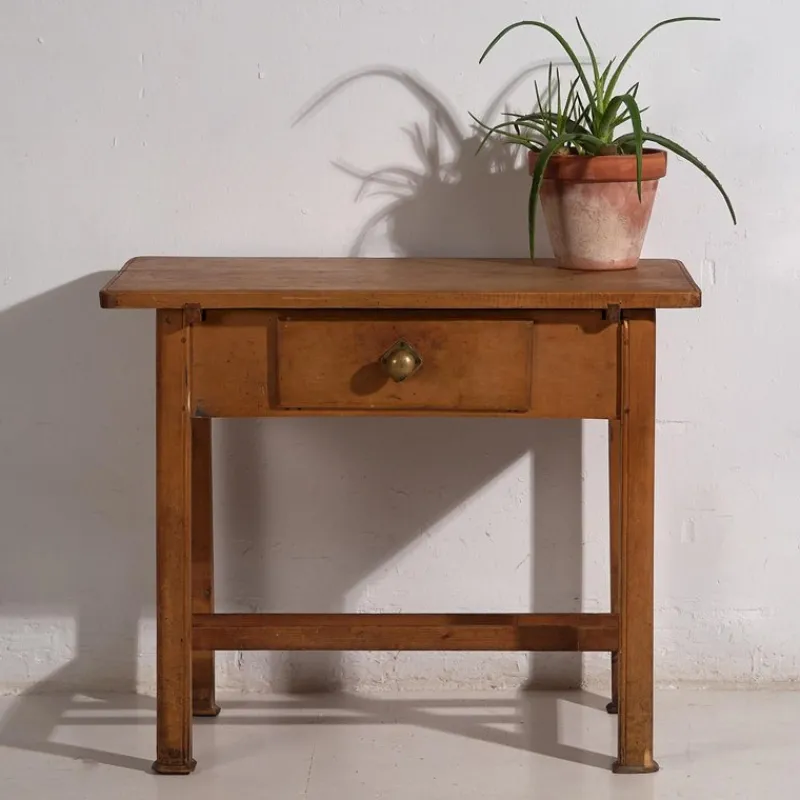 Pamono Antique Kitchen Side Table, 1920s> Coffee & Side Tables