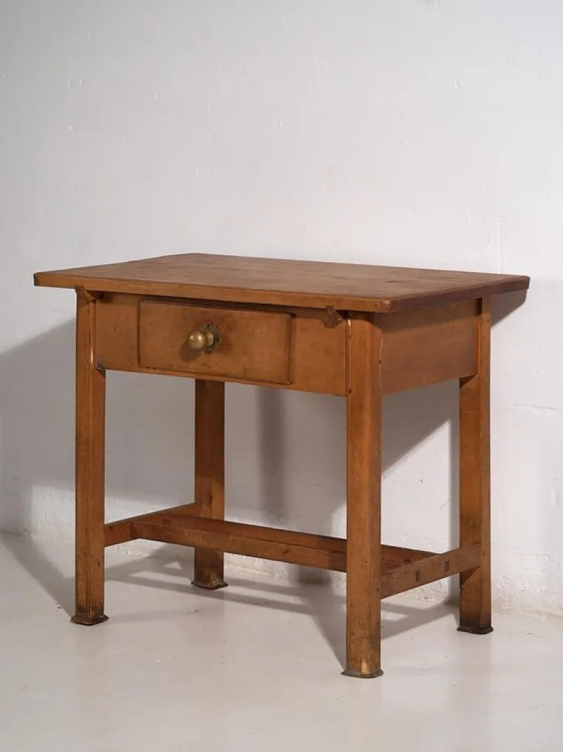 Pamono Antique Kitchen Side Table, 1920s> Coffee & Side Tables