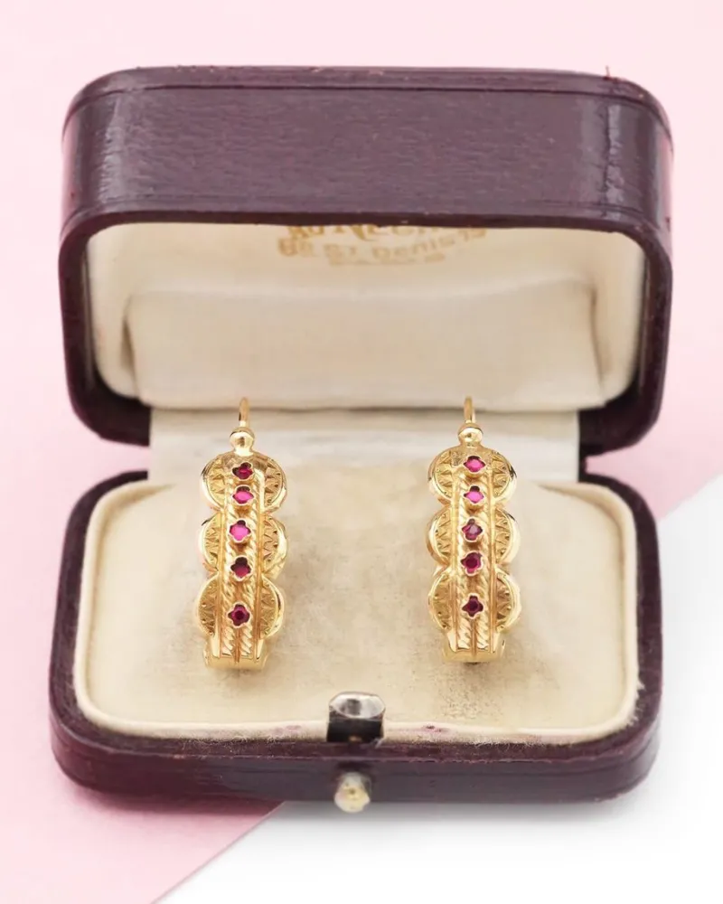 Pamono Antique Lighter Poissardes Earrings, Set of 2> Earrings