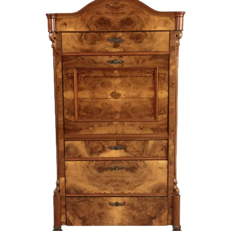 Discount Pamono Antique Louis Phillipe Secretary in Walnut, 1860