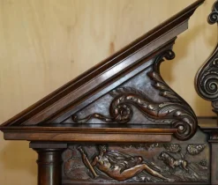 Pamono Antique Louis XIII Revival Walnut and Marble Cabinet, 1860><noscript><img width=
