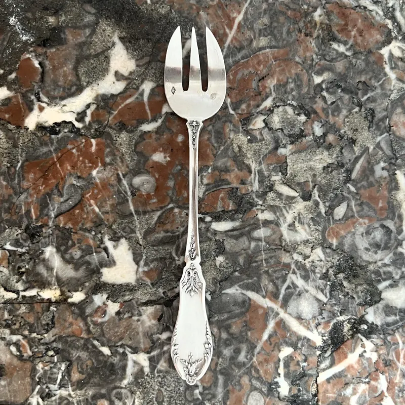 Online Pamono Antique Louis XV Style Oyster Forks in Silver, 1890s, Set of 12