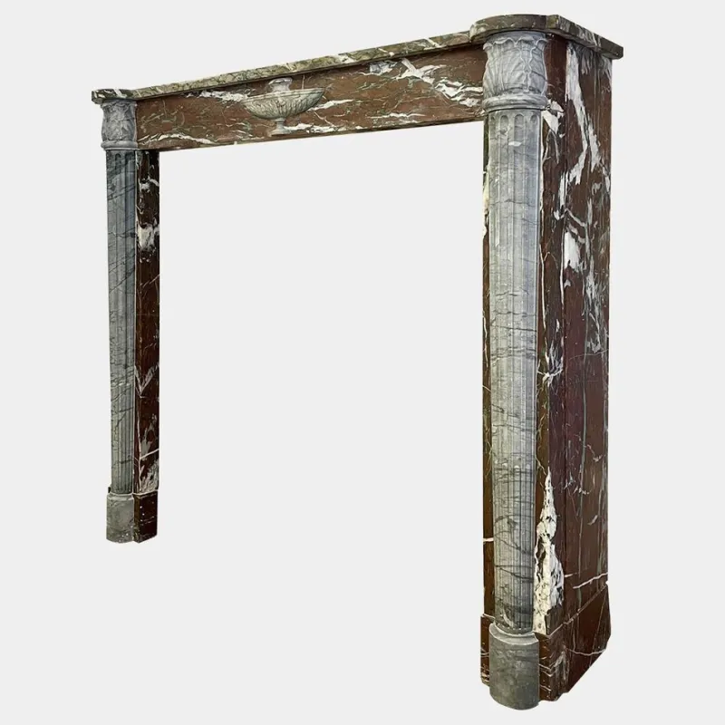 Best Pamono Antique Louis XVI Campan Marble Fireplace Mantel, 1790