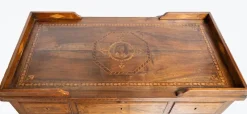 Pamono Antique Louis XVI Center Room Desk in Solid Walnut, Naples, 18th Century><noscript><img width=