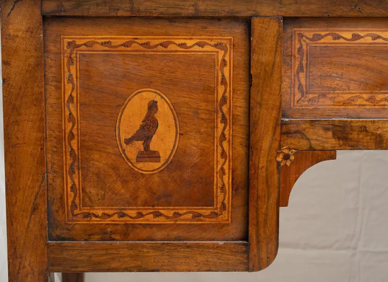 Pamono Antique Louis XVI Center Room Desk in Solid Walnut, Naples, 18th Century> Desks