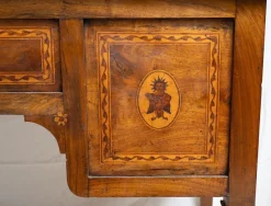Pamono Antique Louis XVI Center Room Desk in Solid Walnut, Naples, 18th Century><noscript><img width=