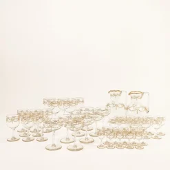 Sale Pamono Antique Louis XVI Style 43-Piece French Baccarat Glassware Set, Set of 43