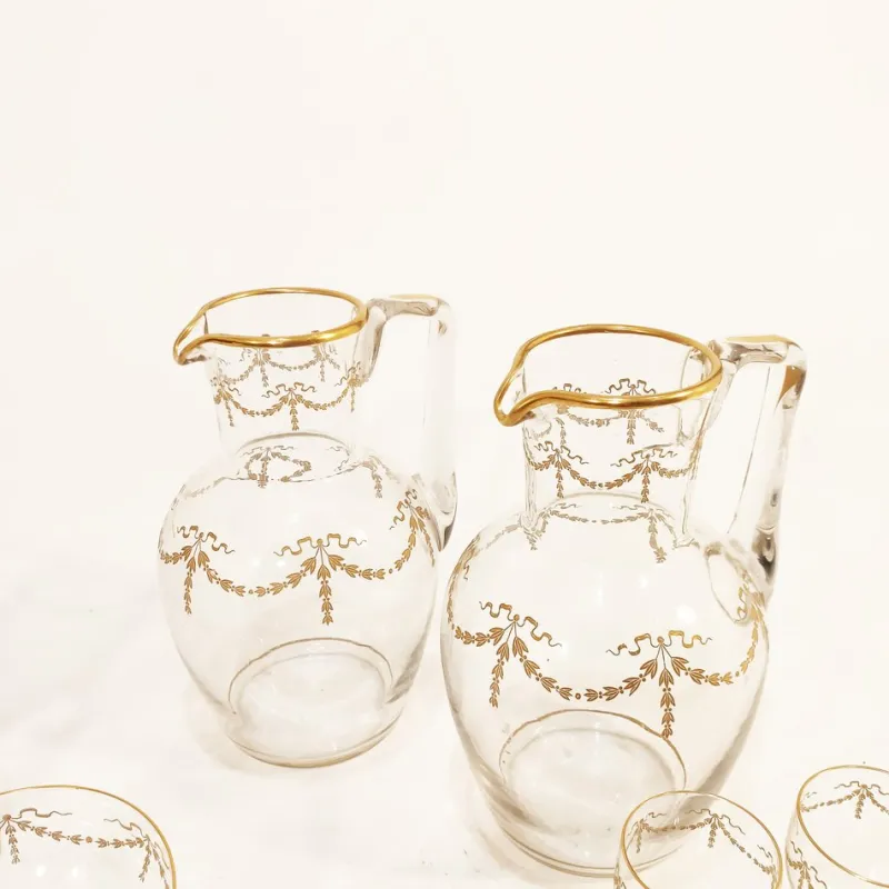 Sale Pamono Antique Louis XVI Style 43-Piece French Baccarat Glassware Set, Set of 43