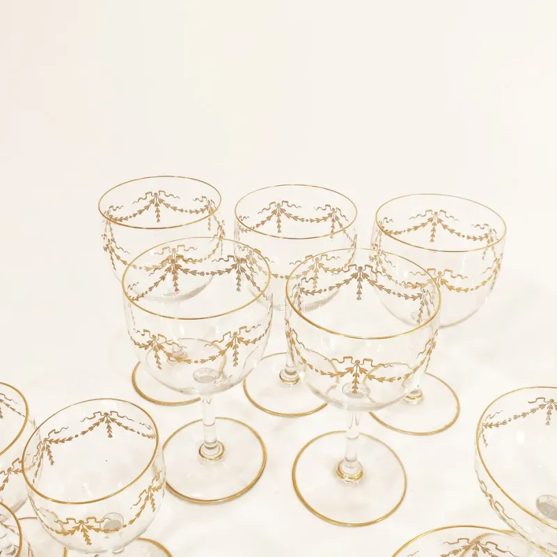 Sale Pamono Antique Louis XVI Style 43-Piece French Baccarat Glassware Set, Set of 43