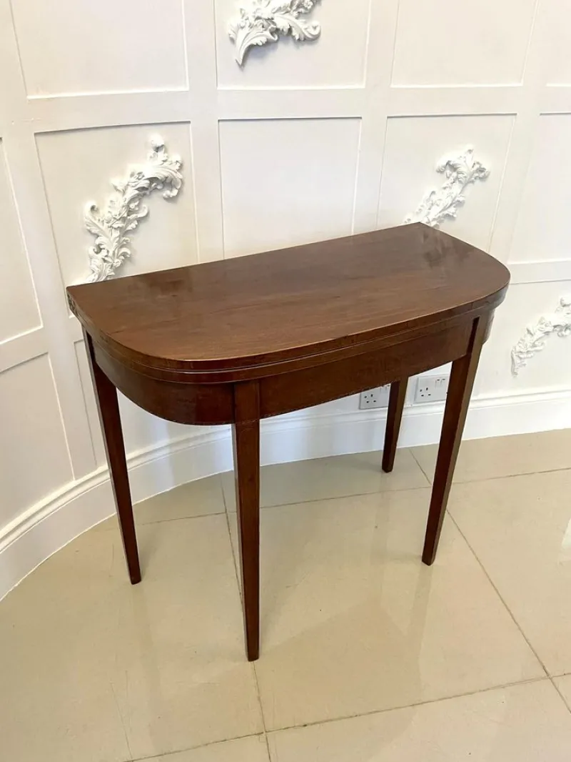 Pamono Antique Mahogany Card Table