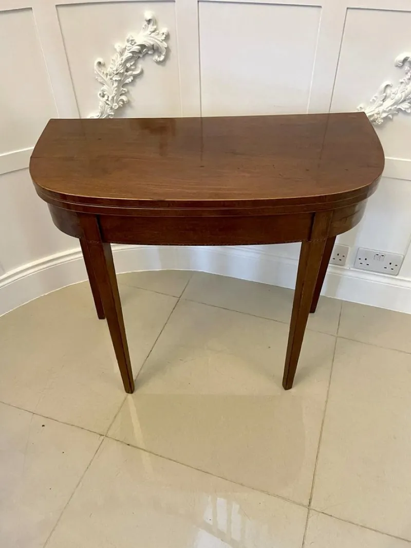 Pamono Antique Mahogany Card Table