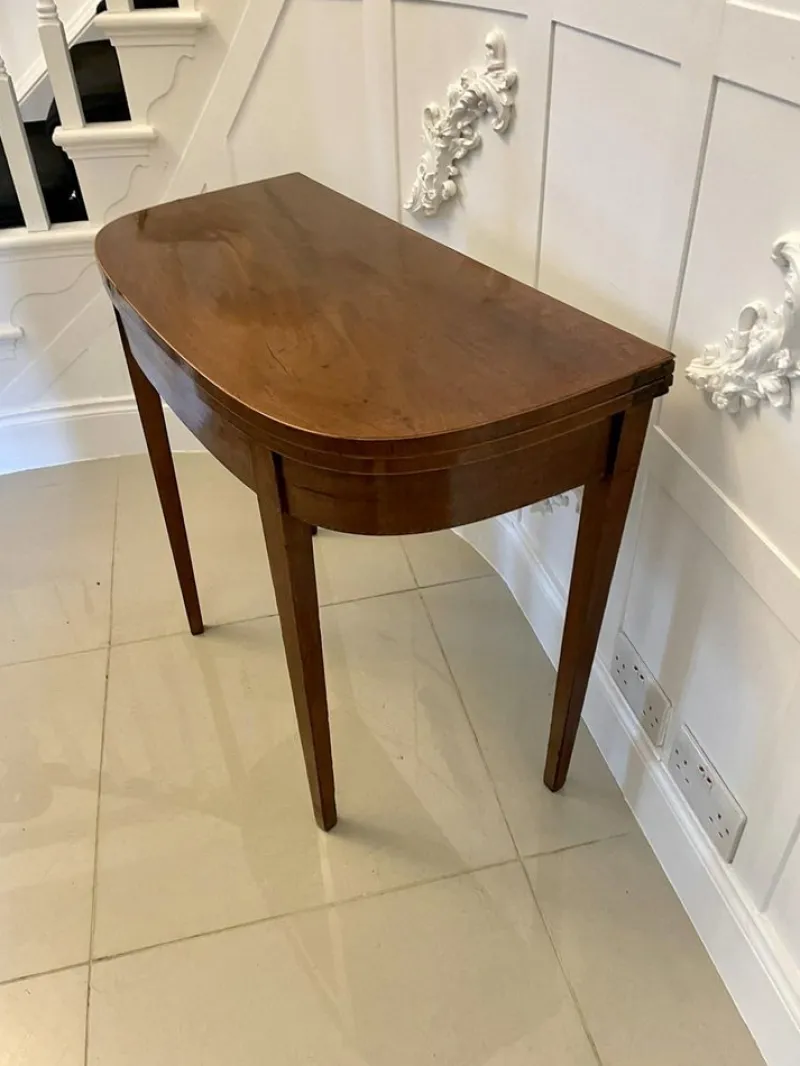 Pamono Antique Mahogany Card Table