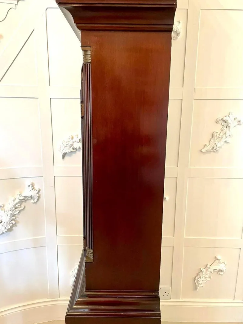Pamono Antique Mahogany Eight Day Grandfather Clock> Clocks
