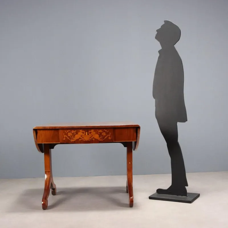 Outlet Pamono Antique Mahogany Scroll Desk