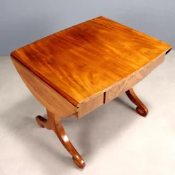 Outlet Pamono Antique Mahogany Scroll Desk