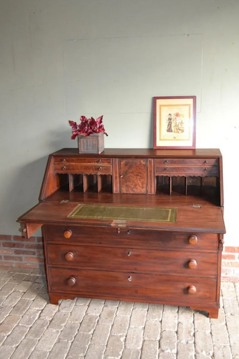 Pamono Antique Mahogany Secretaire, 1860