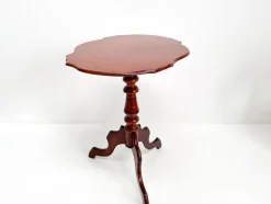 Pamono Antique Mahogany Tripod Table: Scalloped Edge Wine Table, 1890s><noscript><img width=