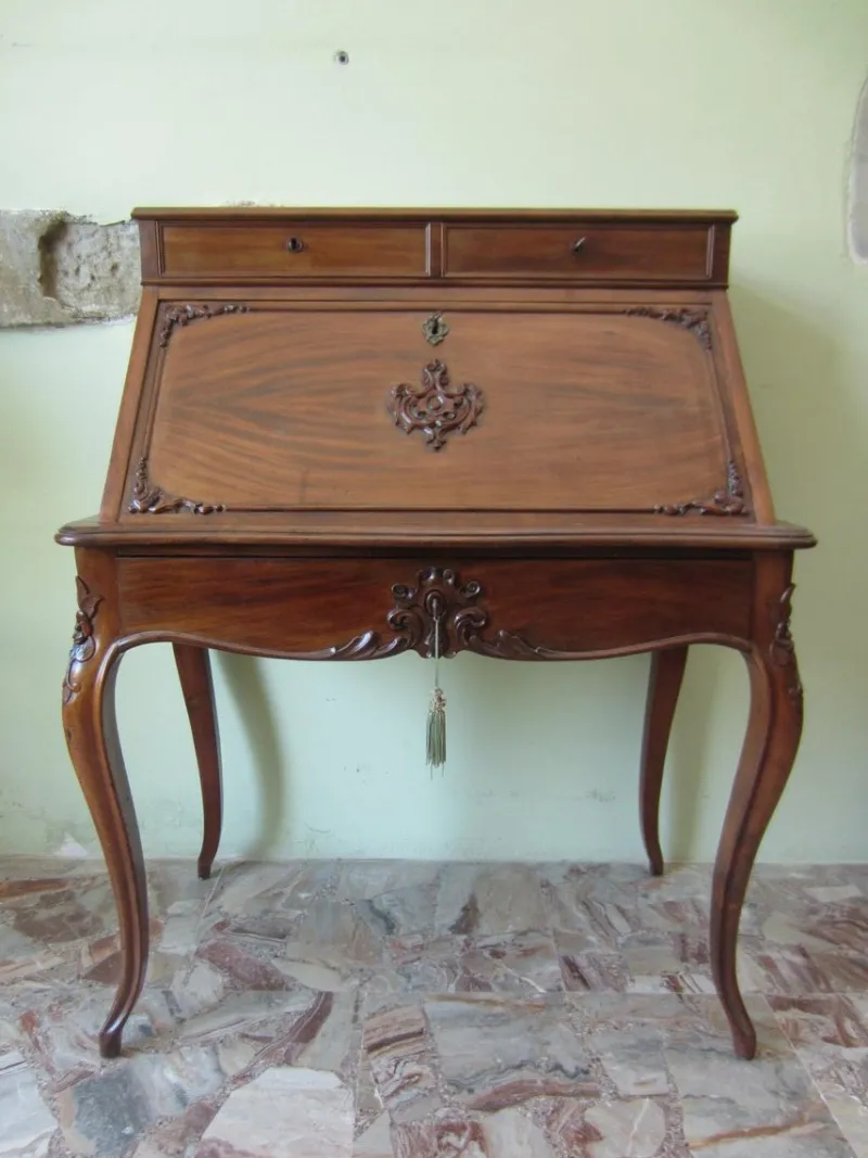 Pamono Antique Mahogany Writers Desk> Secretaires