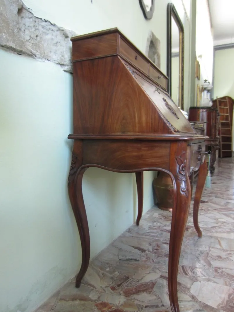 Pamono Antique Mahogany Writers Desk> Secretaires