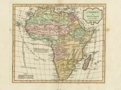Pamono Antique Map of Africa by Delamarche, 1806> Wall Decor