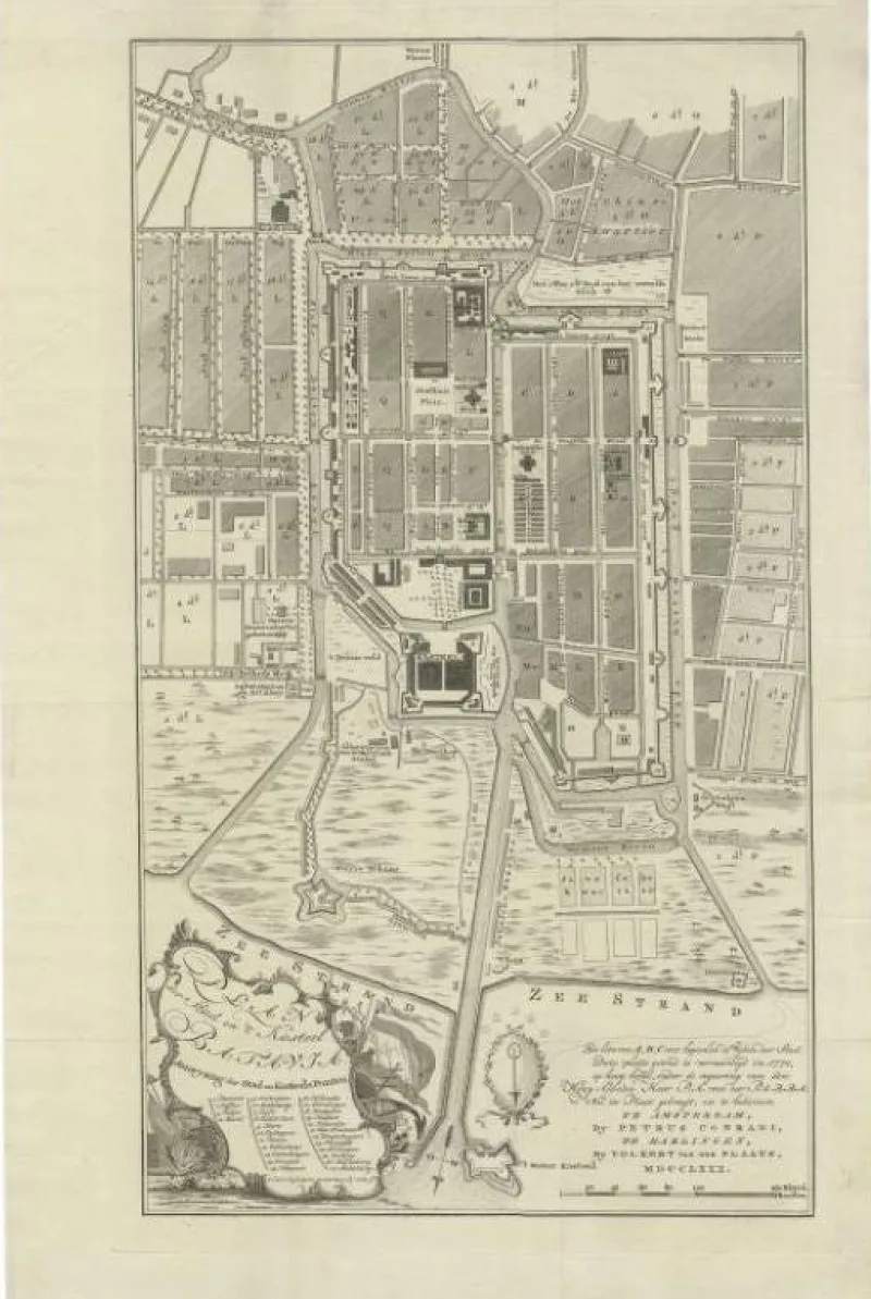 Pamono Antique Map of Batavia, 1780s> Wall Decor