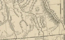 Pamono Antique Map of British Columbia, 1888><noscript><img width=