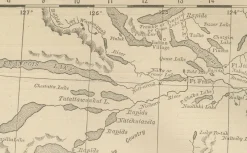 Pamono Antique Map of British Columbia, 1888><noscript><img width=