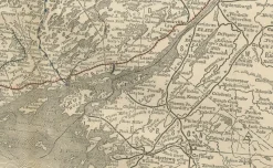 Hot Pamono Antique Map of Eastern Ontario The Heartland Province with Railroads, 1888