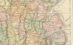 Discount Pamono Antique Map of France, 1884