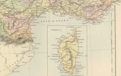 Discount Pamono Antique Map of France, 1884
