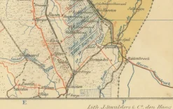 Clearance Pamono Antique Map of Friesland & Groningen, 1914