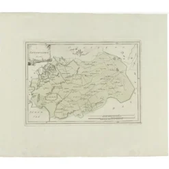 Pamono Antique Map of Friesland by von Reilly, 1791