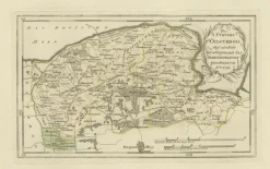 New Pamono Antique Map of Leeuwarden and Dokkum by Von Reilly, 1791
