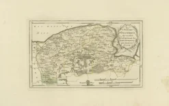 New Pamono Antique Map of Leeuwarden and Dokkum by Von Reilly, 1791