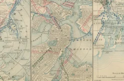 Pamono Antique Map of Massachusetts with The Bay State, Railroads & Boston Inset, 1888><noscript><img width=