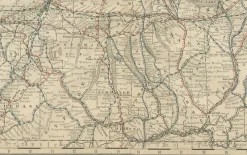 Discount Pamono Antique Map of New York State with Railroads and Counties, 1888